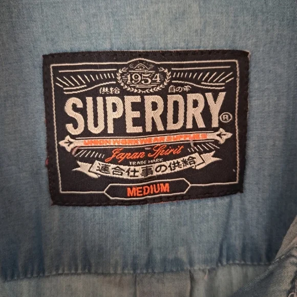 Superdry Size M Womens Button Up Long Sleeve Denim Shirt Collared. - Picture 5 of 11